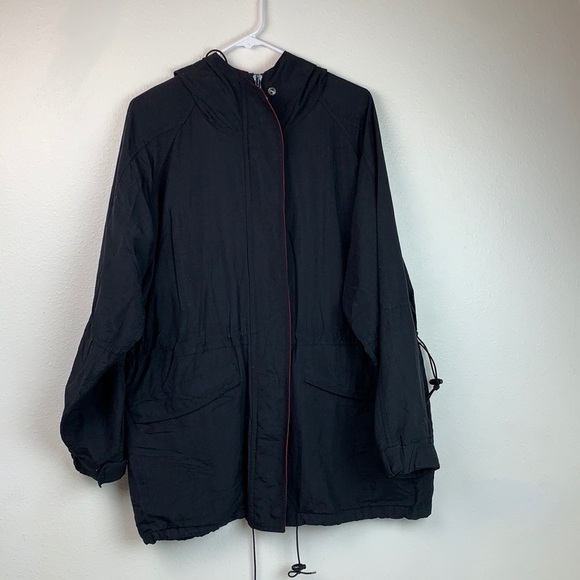 Outdoors Summit Anorak black multi pocket hooded utility weather rain jacket EUC - Picture 11 of 16